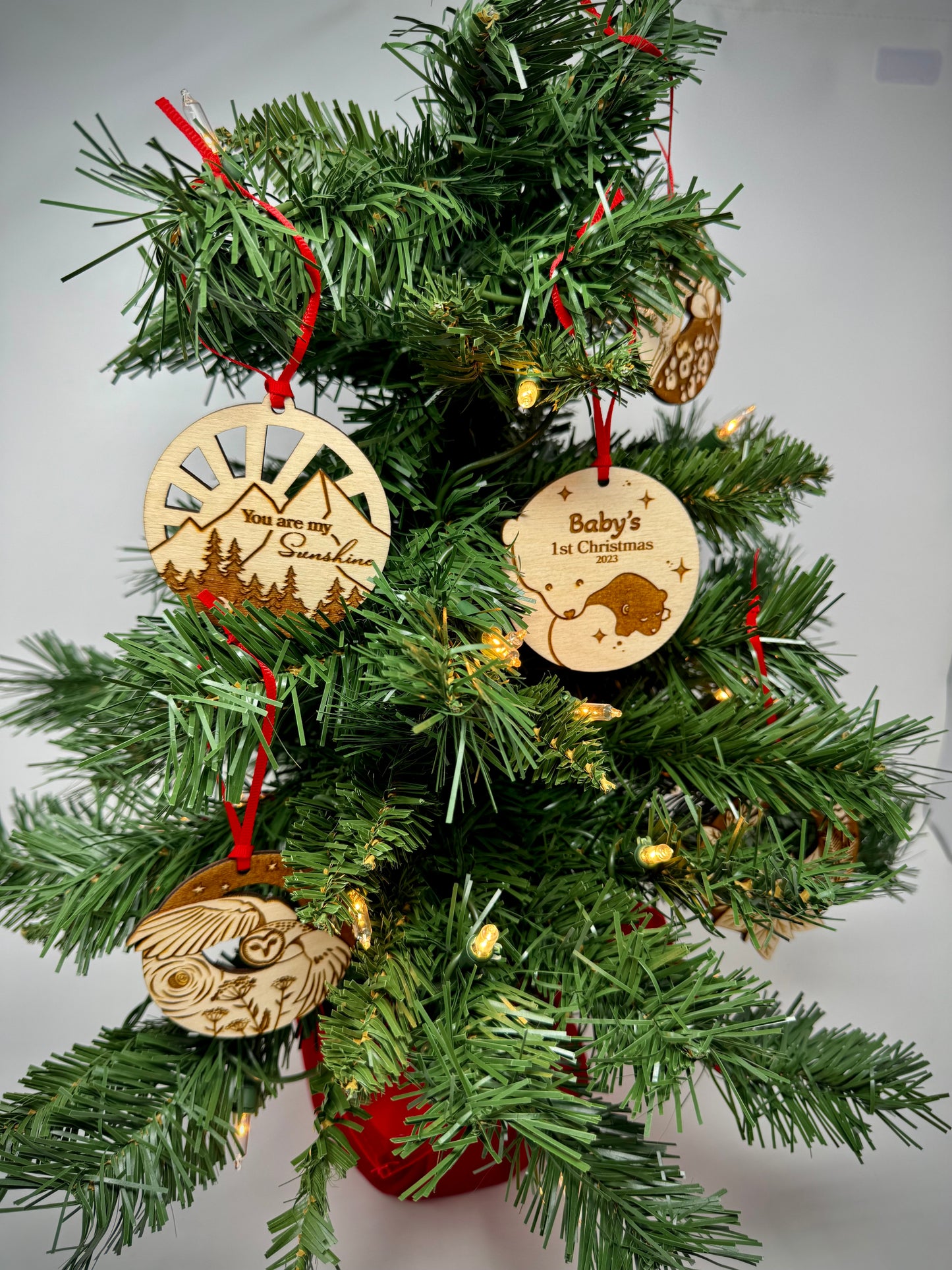 Holly Folk Art Ornament