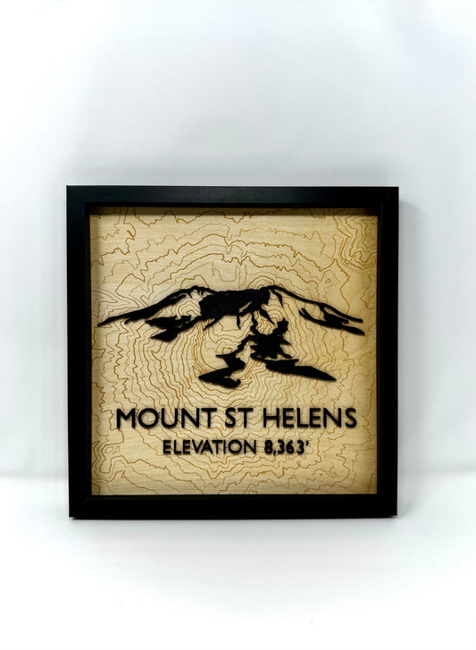 Mount St. Helens Layered Topographic Map