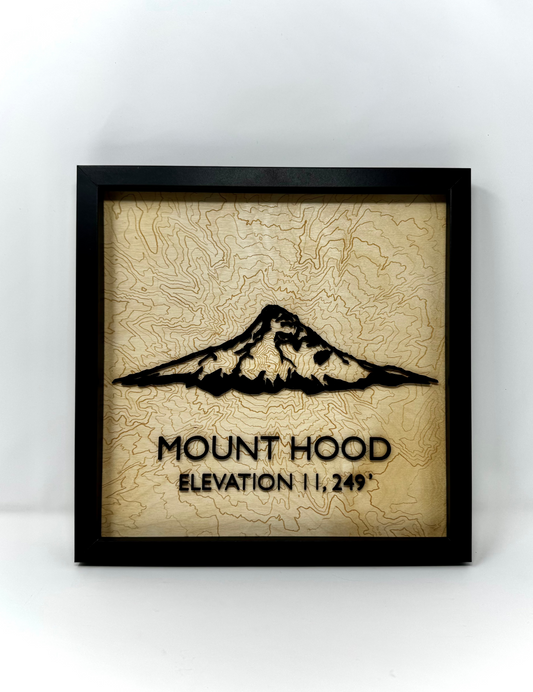 Mount Hood Layered Topographic Map